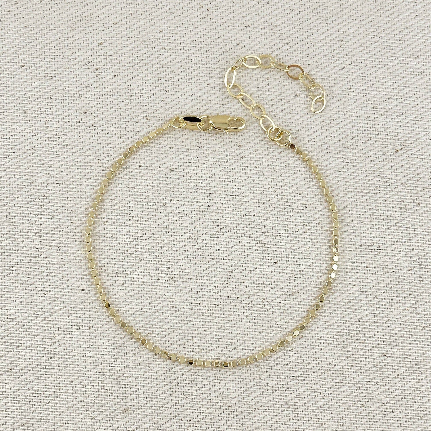 GoldFi - 18k Gold Filled 1.5mm Flat Dot Ball Bracelet