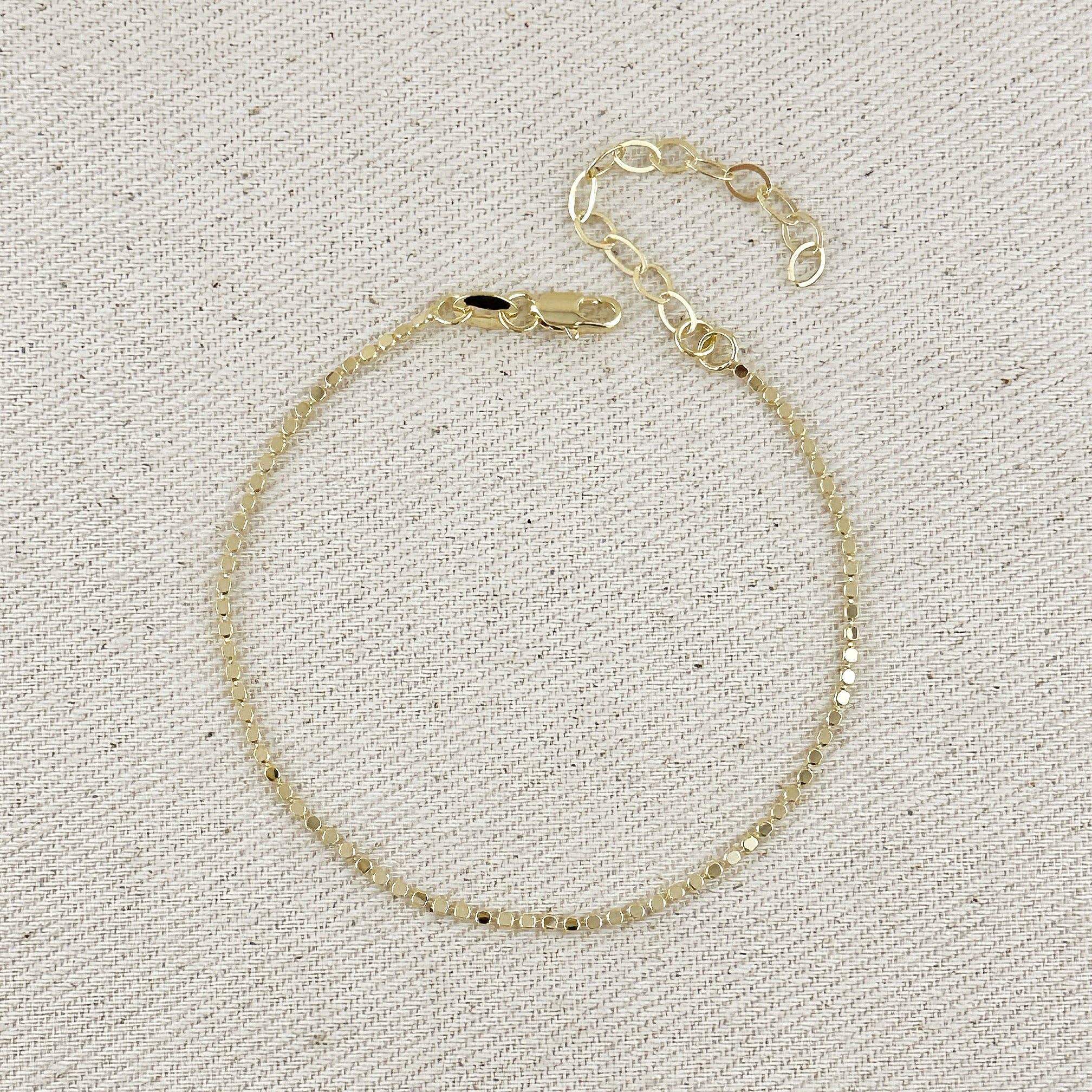 GoldFi - 18k Gold Filled 1.5mm Flat Dot Ball Bracelet