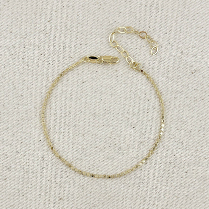 GoldFi - 18k Gold Filled 1.5mm Flat Dot Ball Bracelet