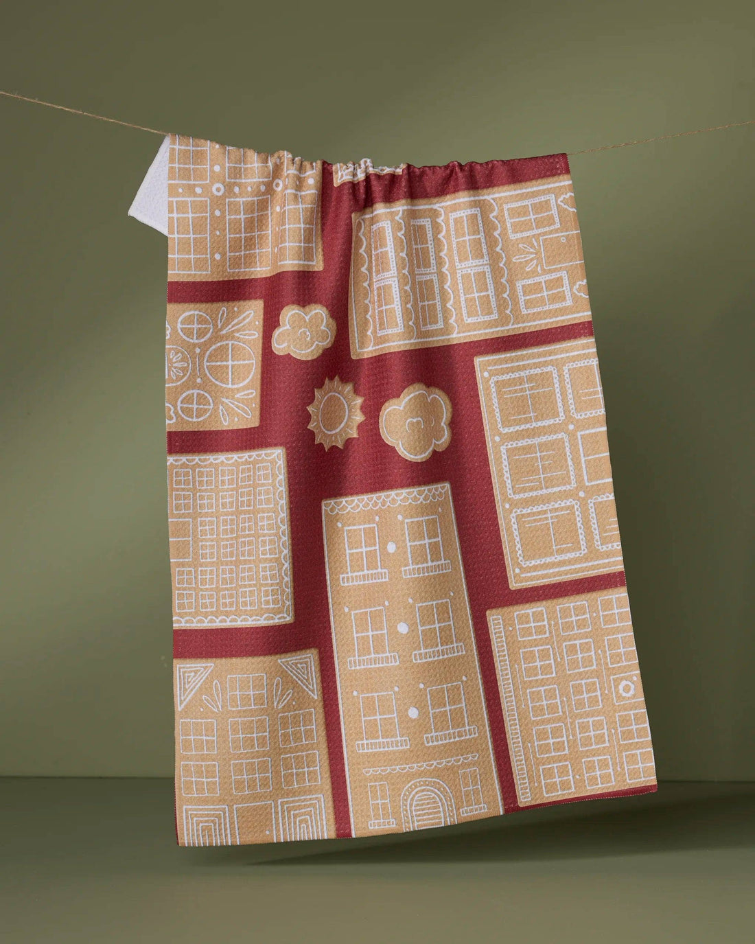 Geometry - Gingerbread City Tea Towel