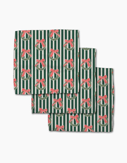 Geometry - Green Wreaths Dishcloth Set
