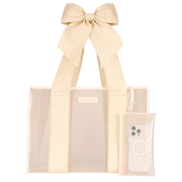 Case-Mate Jelly Bow Tote | Ecru Raffia