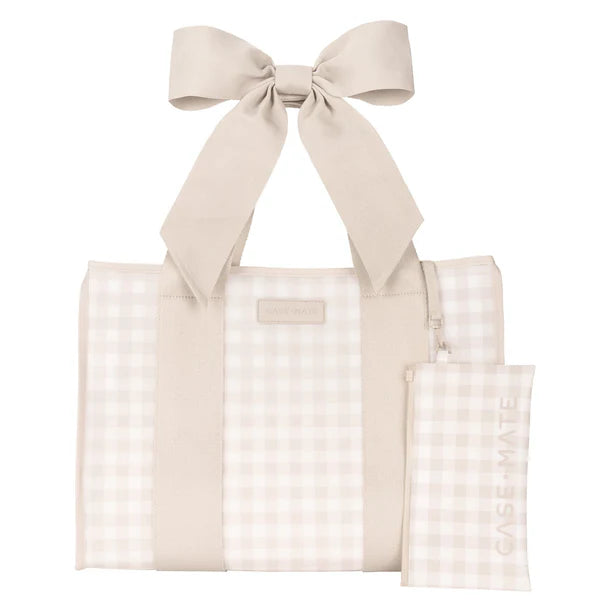 Case-Mate Jelly Bow Tote | Latte Gingham