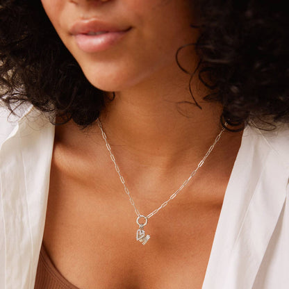 Jude Link Lock Charm Necklace