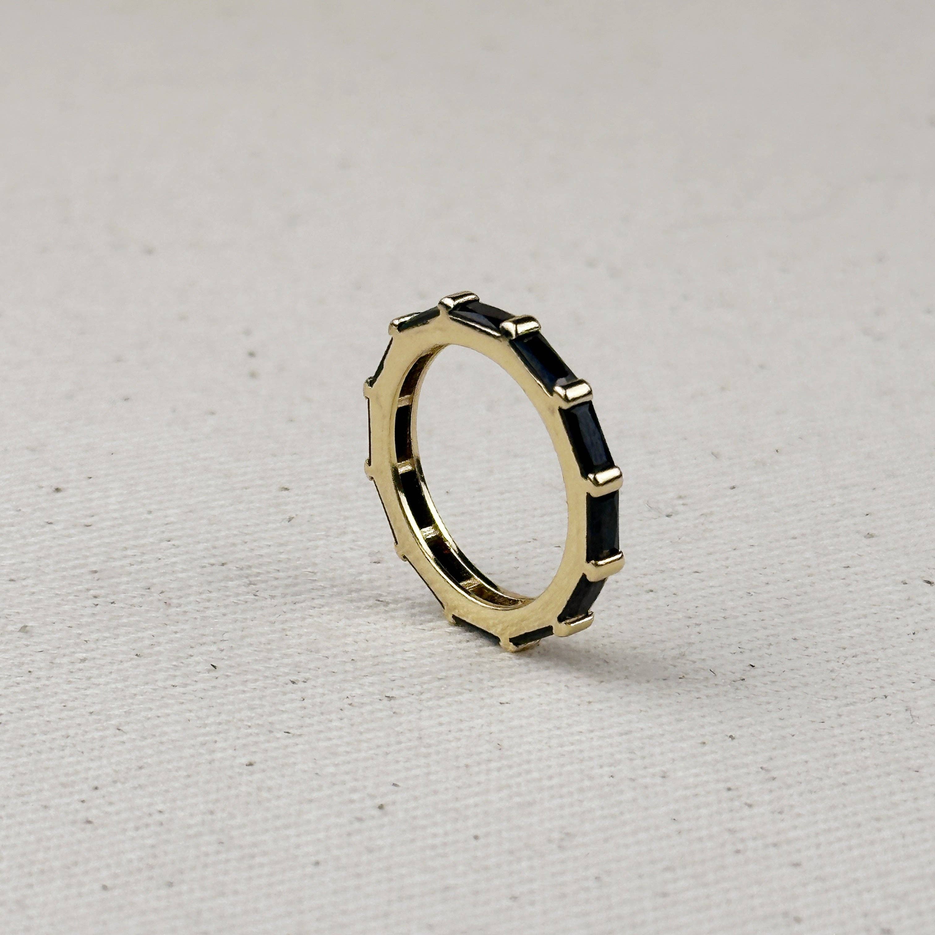 GoldFi - 18k Gold Filled Baguette CZ Band Ring
