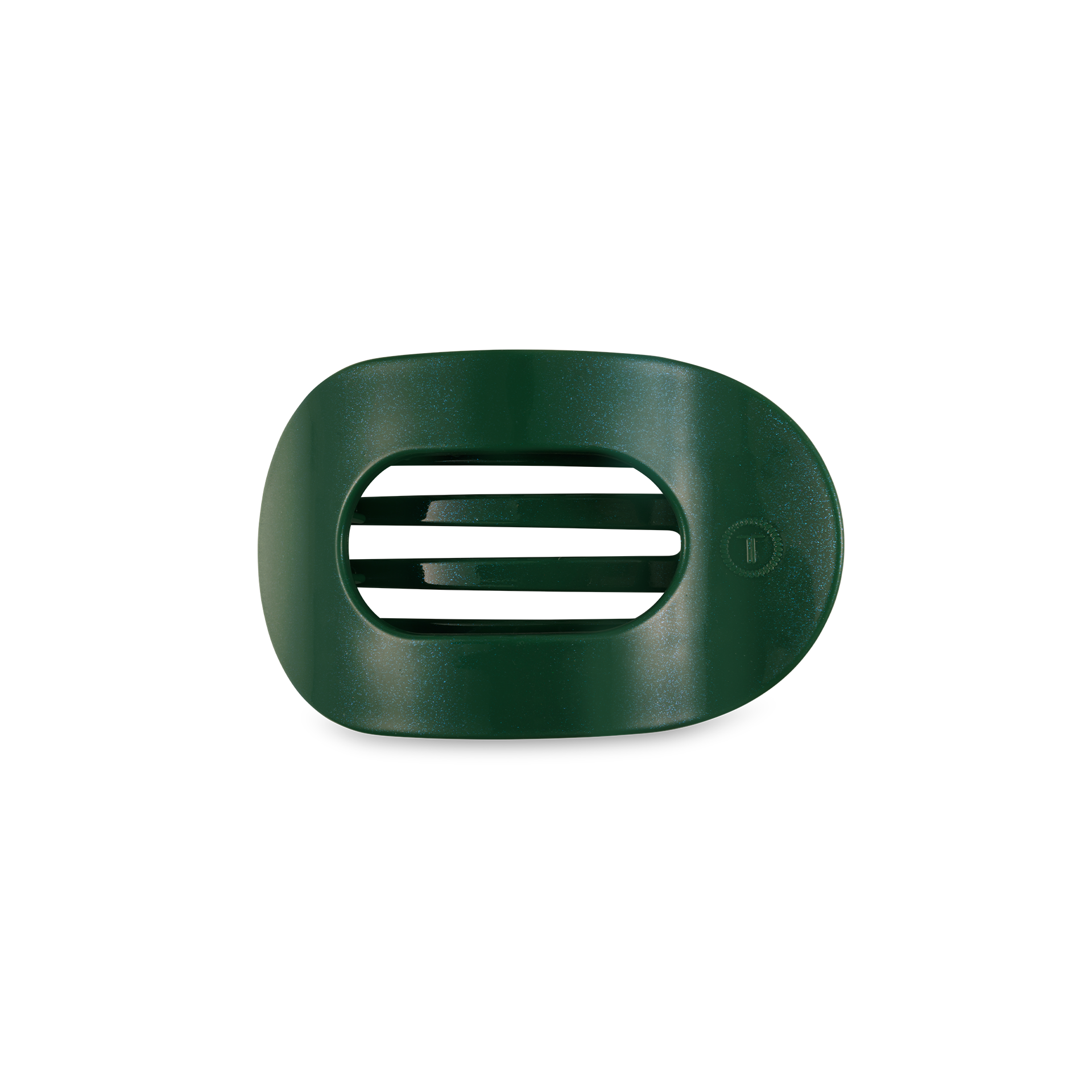 TELETIES - Round Flat Hair Clip | Small | Mistletoe