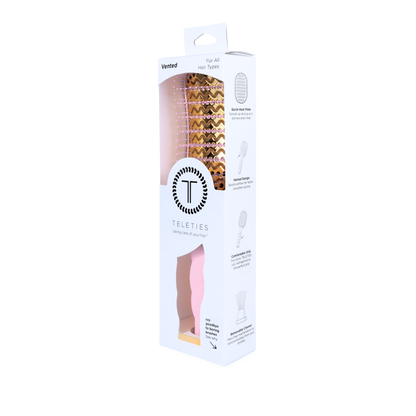 TELETIES - Vented Brush | Full Size | Bubblegum Pink