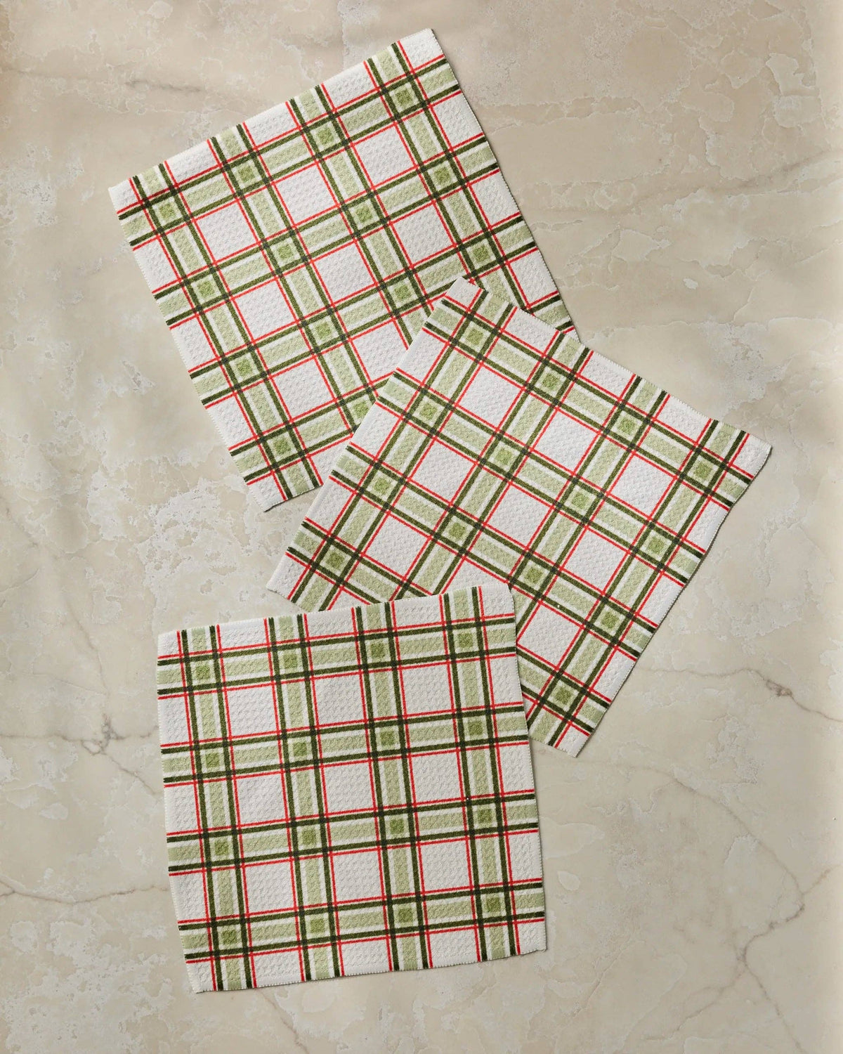 Geometry - Stocking Plaid Dishcloth Set - Holiday 2026