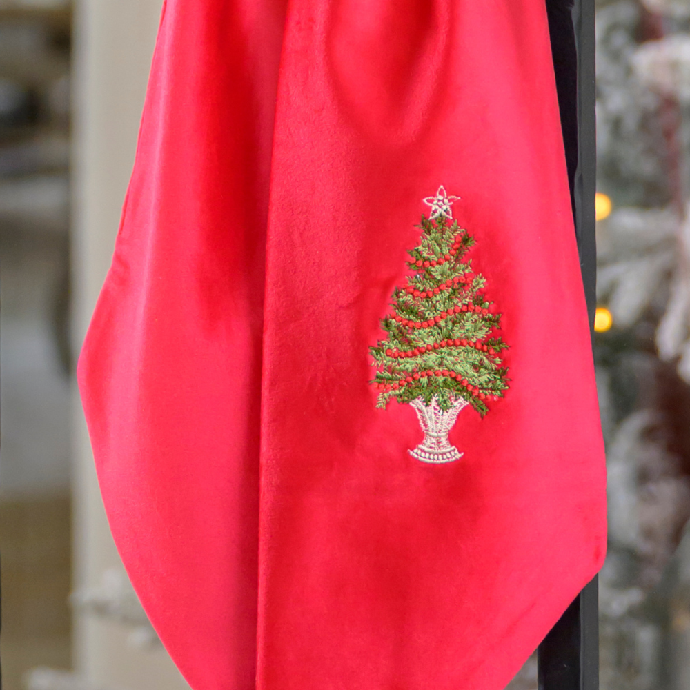Tree with Trim Velvet Sash