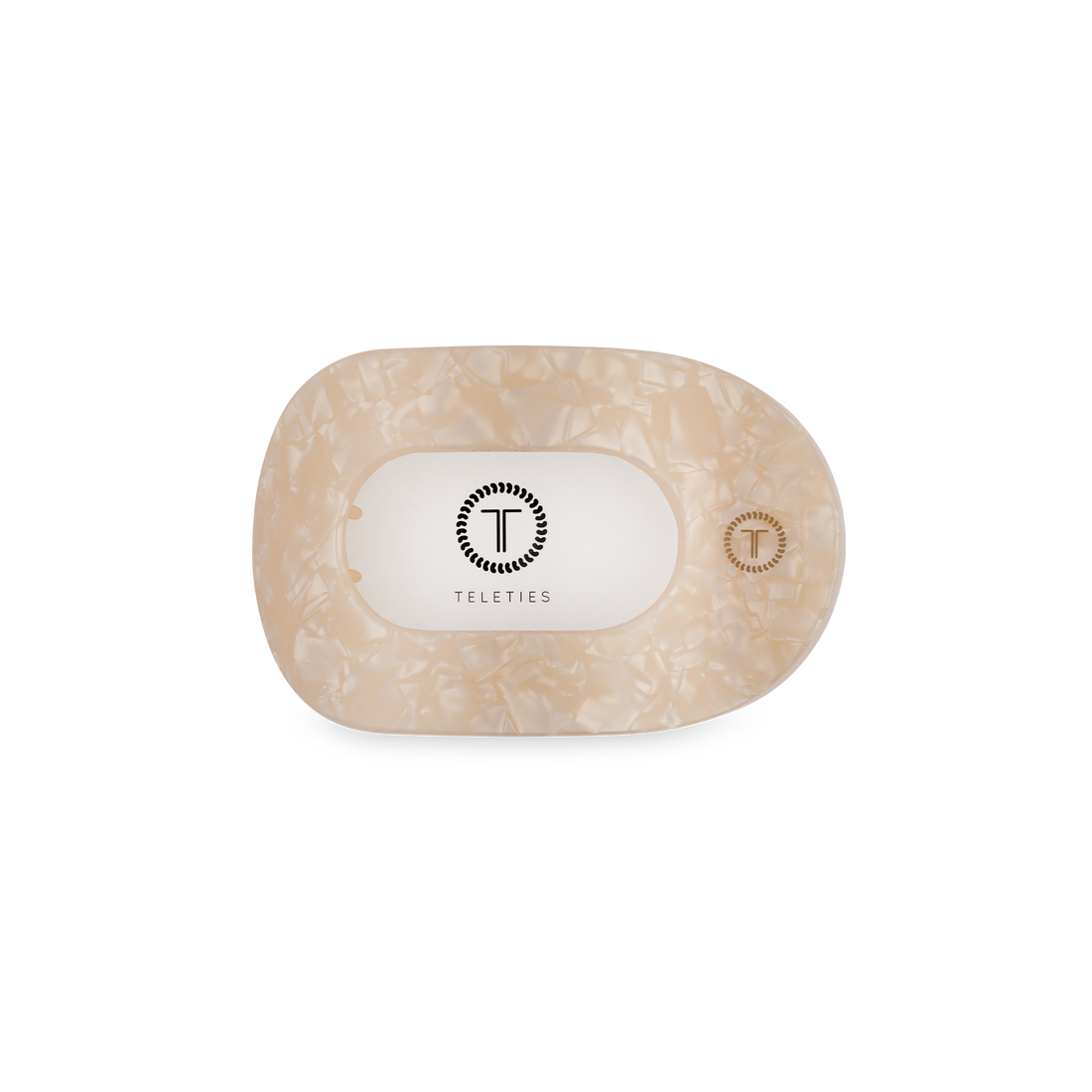 TELETIES - Flat Round Hair Clip | Small | Soft Surf