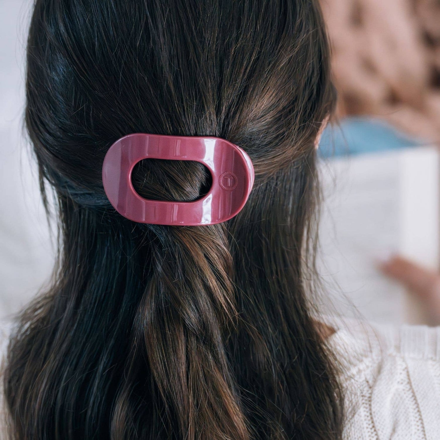 TELETIES - Flat Round Hair Clip | Small | Wild Side