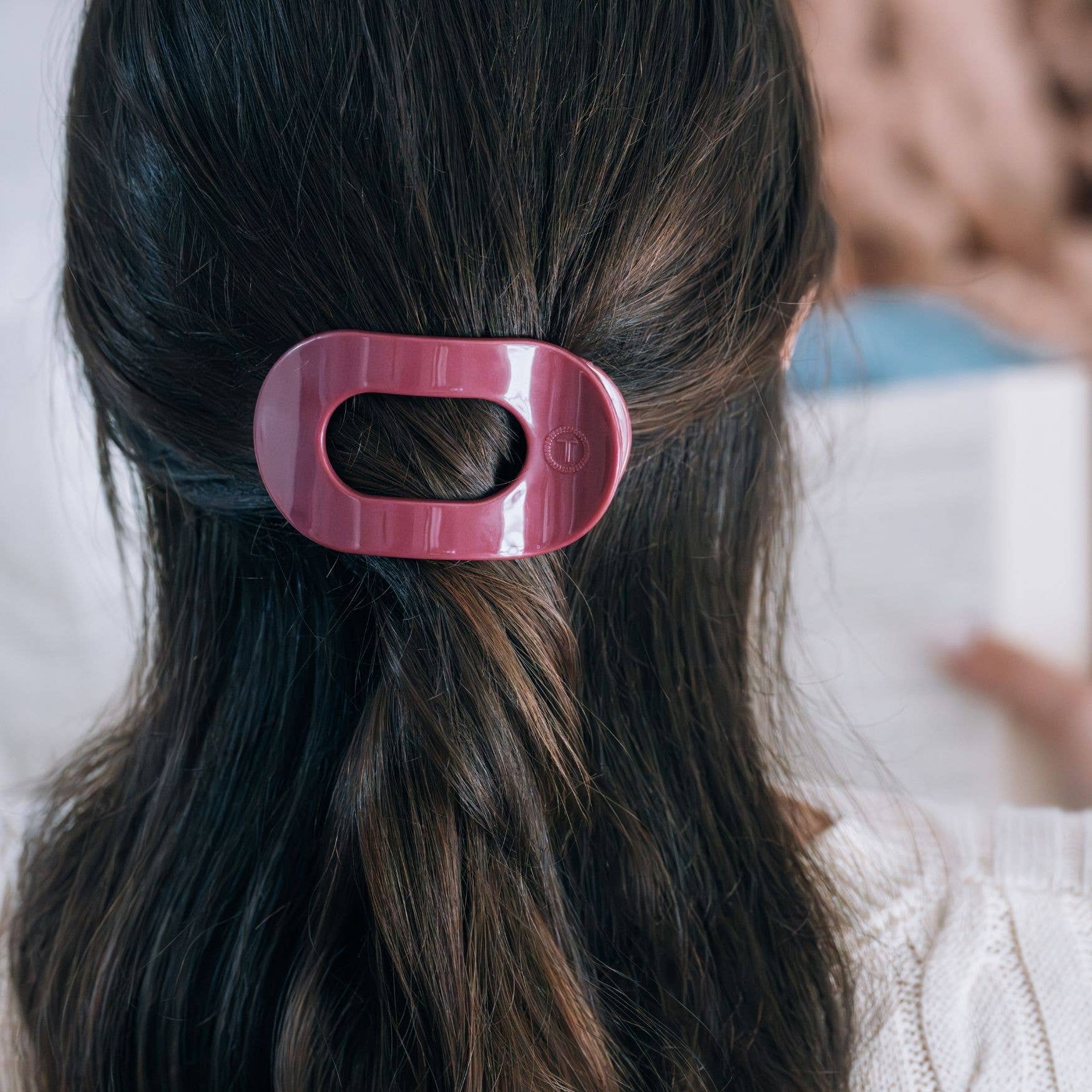 TELETIES - Flat Round Hair Clip | Small | Wild Side
