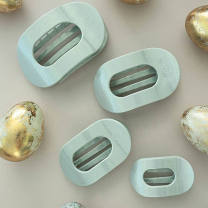 TELETIES - Flat Round Hair Clip | Small | Dew Drop