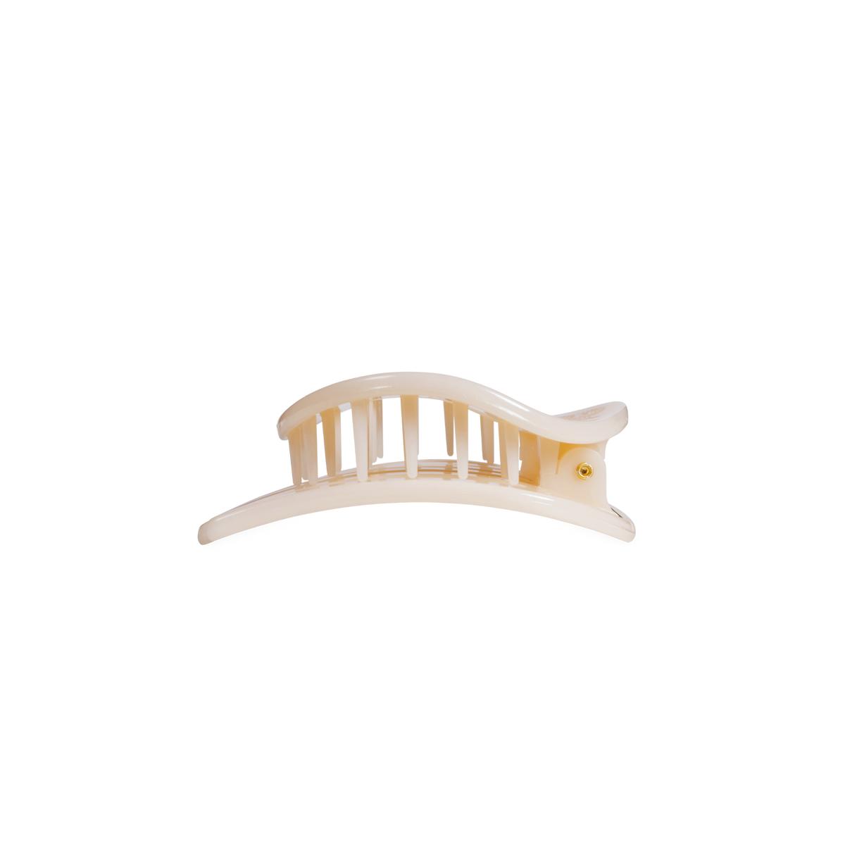 TELETIES - Almond Beige | Small | Flat Circle Hair Clip