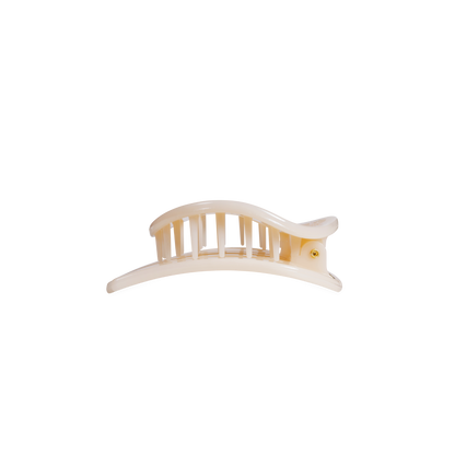 TELETIES - Almond Beige | Small | Flat Circle Hair Clip