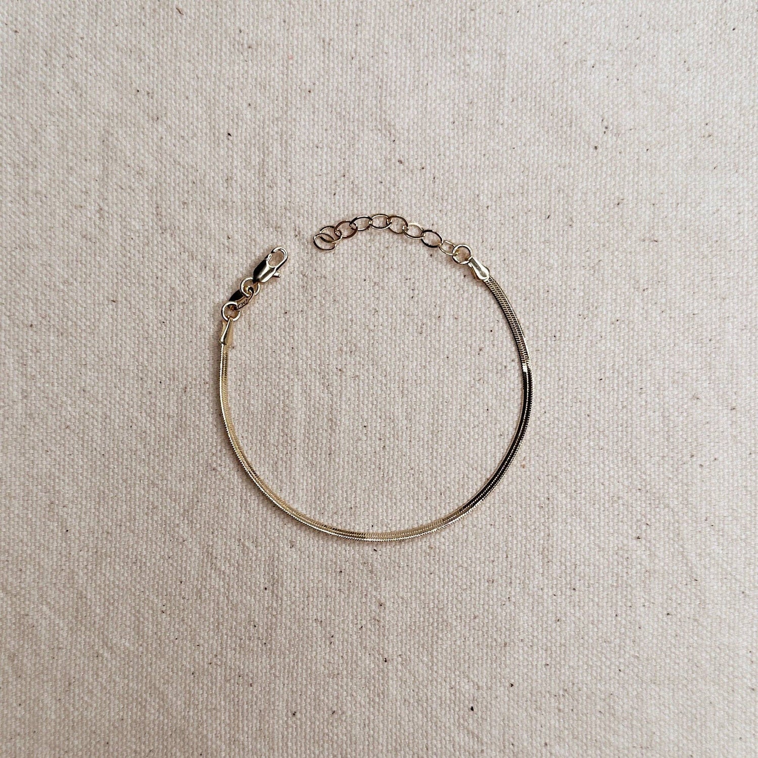 GoldFi - 18k Gold Filled 2.0mm Thickness Herringbone Bracelet