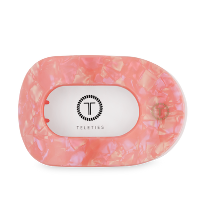 TELETIES - Flat Round Hair Clip | Large | Dreamsicle