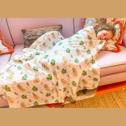 Little Hometown - Kentucky Baby (Floral) Muslin Swaddle Receiving Blanket Breathable and Lightweight