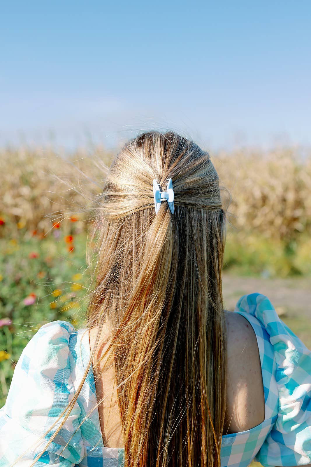 TELETIES - Open Hair Clip | Tiny | Clear Skies