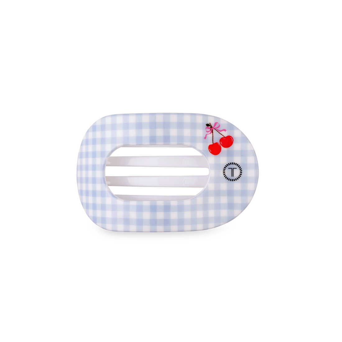TELETIES - Flat Round Hair Clip | Small | Basket of Cherries