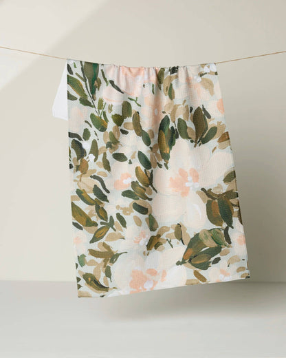 Geometry - Painted Blossoms Tea Towel