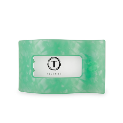 TELETIES - Flat Rectangle Hair Clip | Large | Spring Splash
