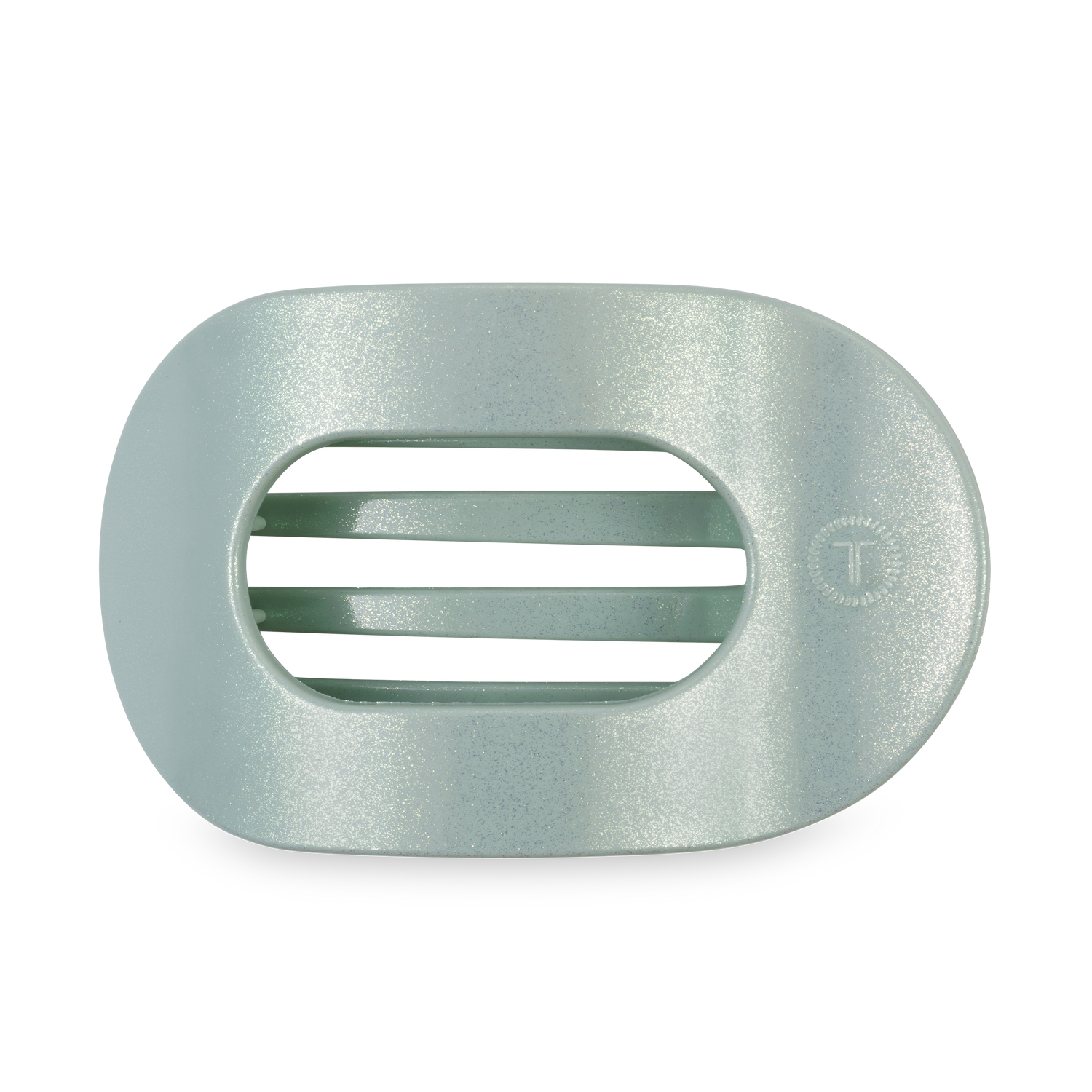 TELETIES - Flat Round Hair Clip | Large | Dew Drop