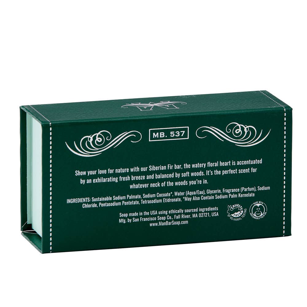 San Francisco Soap / Man Bar Soap - Siberian Fir Hydrating Man Bar