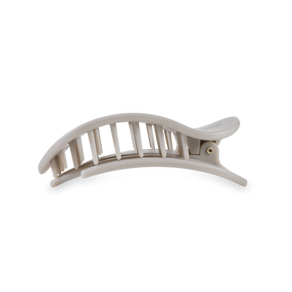 Round Flat Hair Clip | Med. | Silver Flames