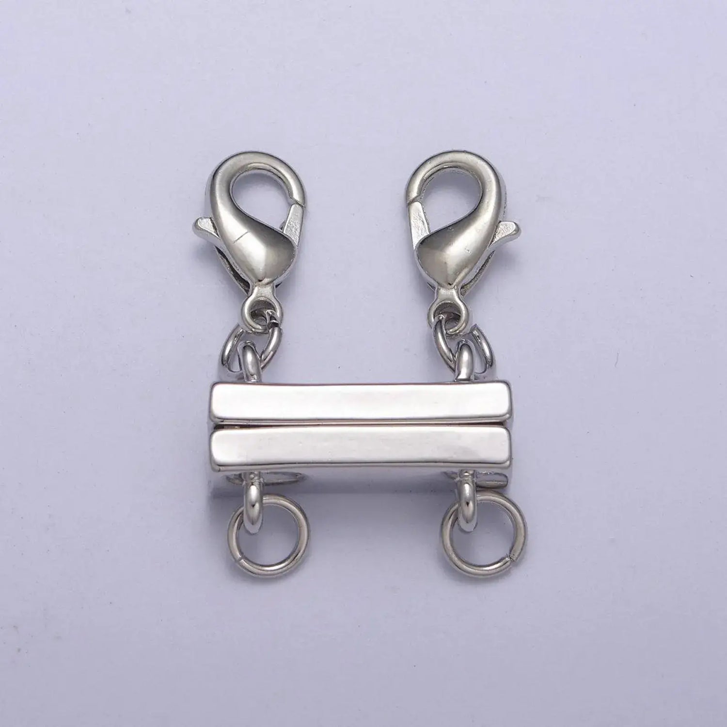 Beads Creation - Layered Necklace Detangler Clasp, Multiple Strand, CL528: 2 Layer / Silver