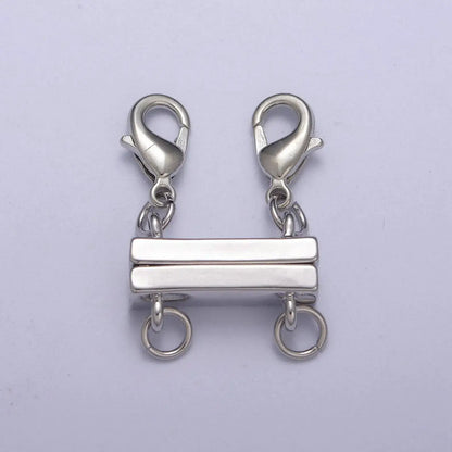 Beads Creation - Layered Necklace Detangler Clasp, Multiple Strand, CL528: 2 Layer / Silver