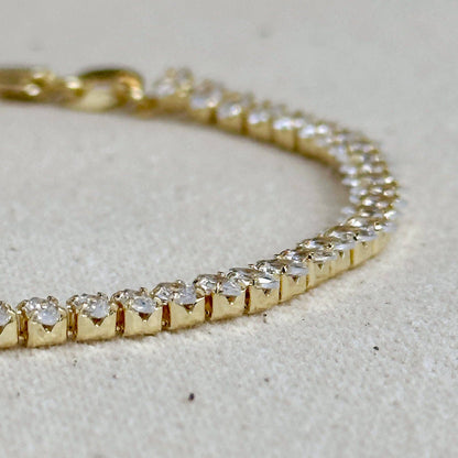 GoldFi - 18k Gold Filled 4mm Marquise Tennis Bracelet