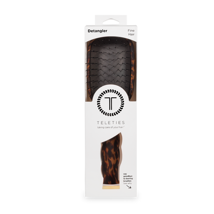 TELETIES - Detangler Hair Brush for Fine Hair - Tortoise