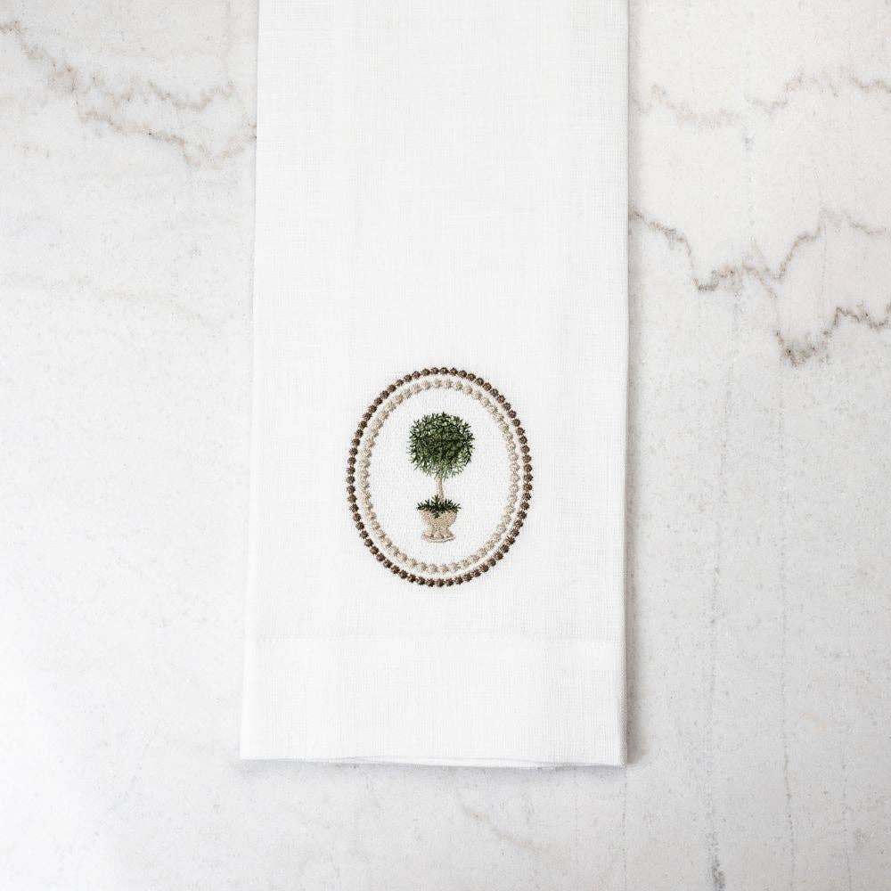Arte Italica &amp; Crown Linen Designs - Rosemary Topiary Linen Towel - New