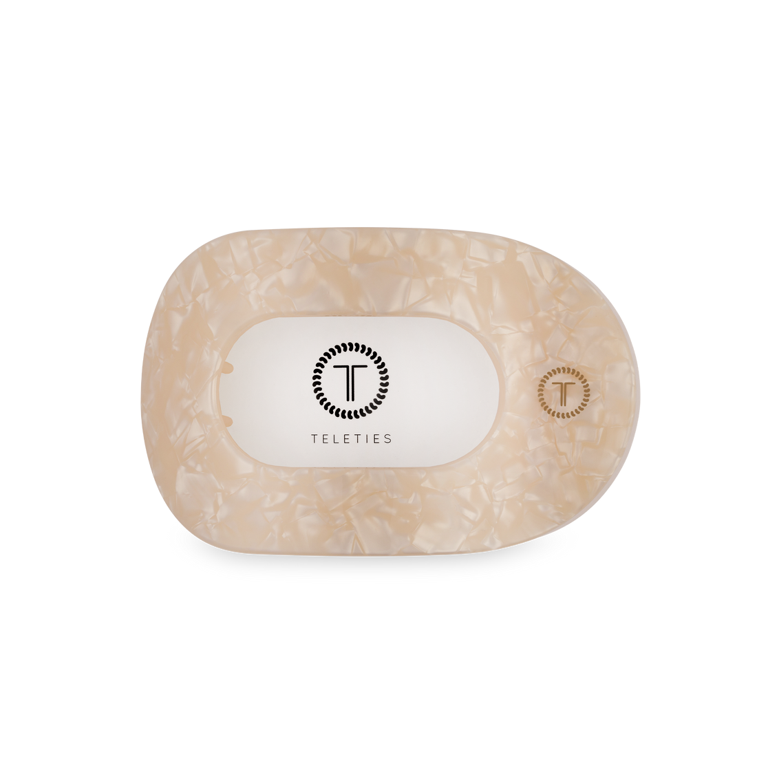 TELETIES - Flat Round Hair Clip | Medium | Soft Surf