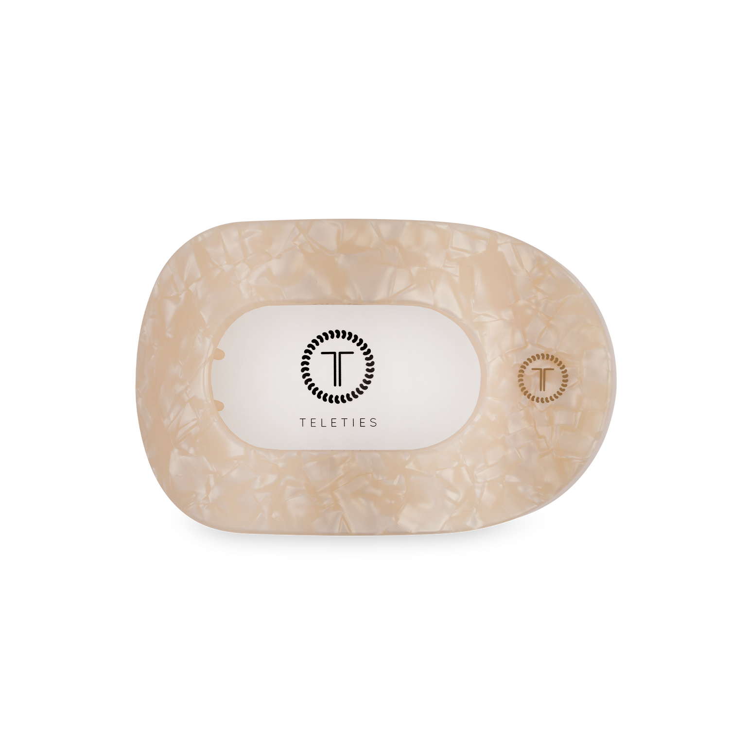 TELETIES - Flat Round Hair Clip | Medium | Soft Surf