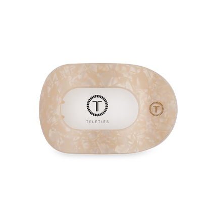 TELETIES - Flat Round Hair Clip | Medium | Soft Surf