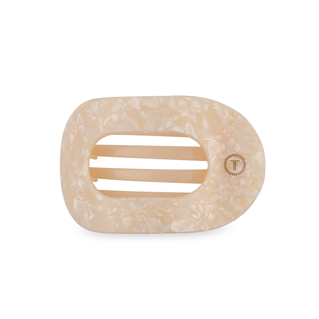 TELETIES - Flat Round Hair Clip | Medium | Soft Surf