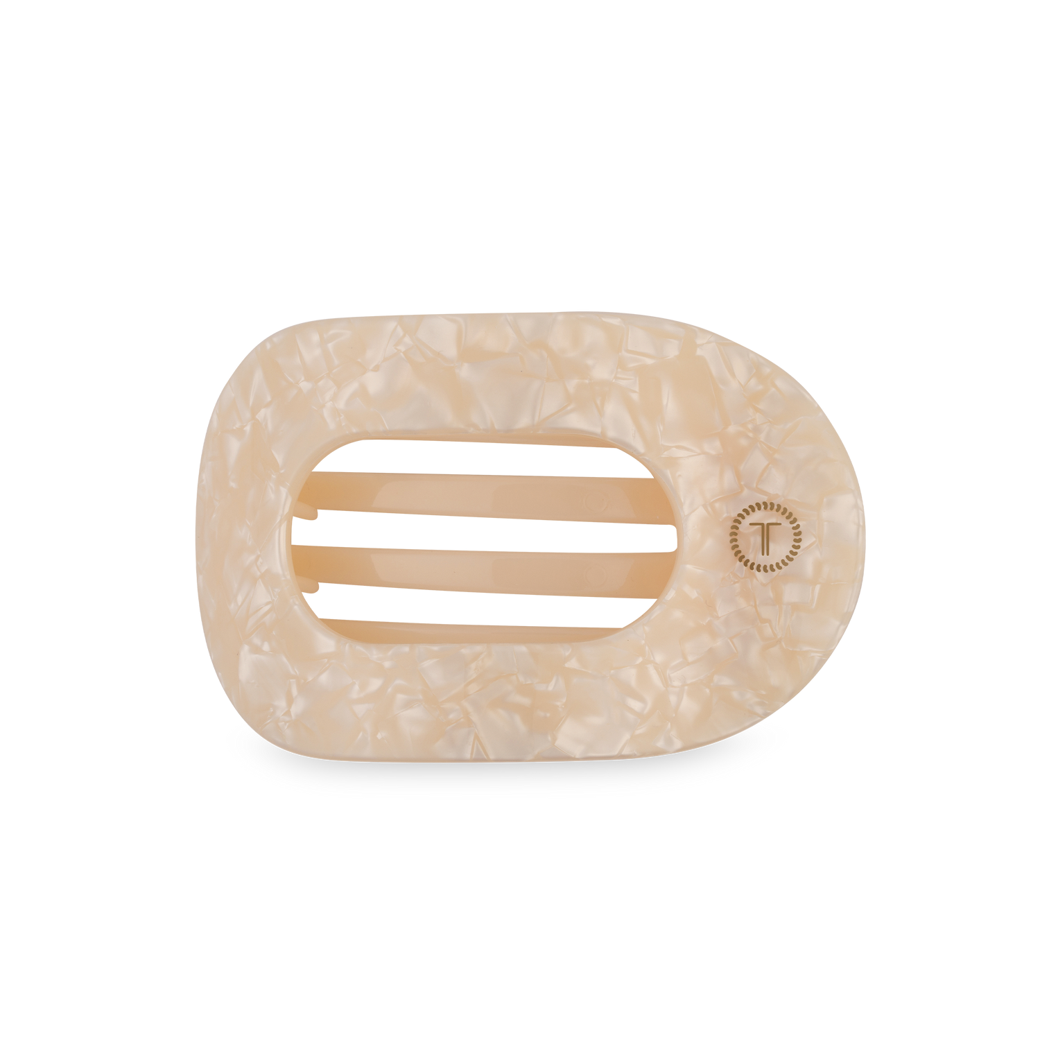 TELETIES - Flat Round Hair Clip | Medium | Soft Surf