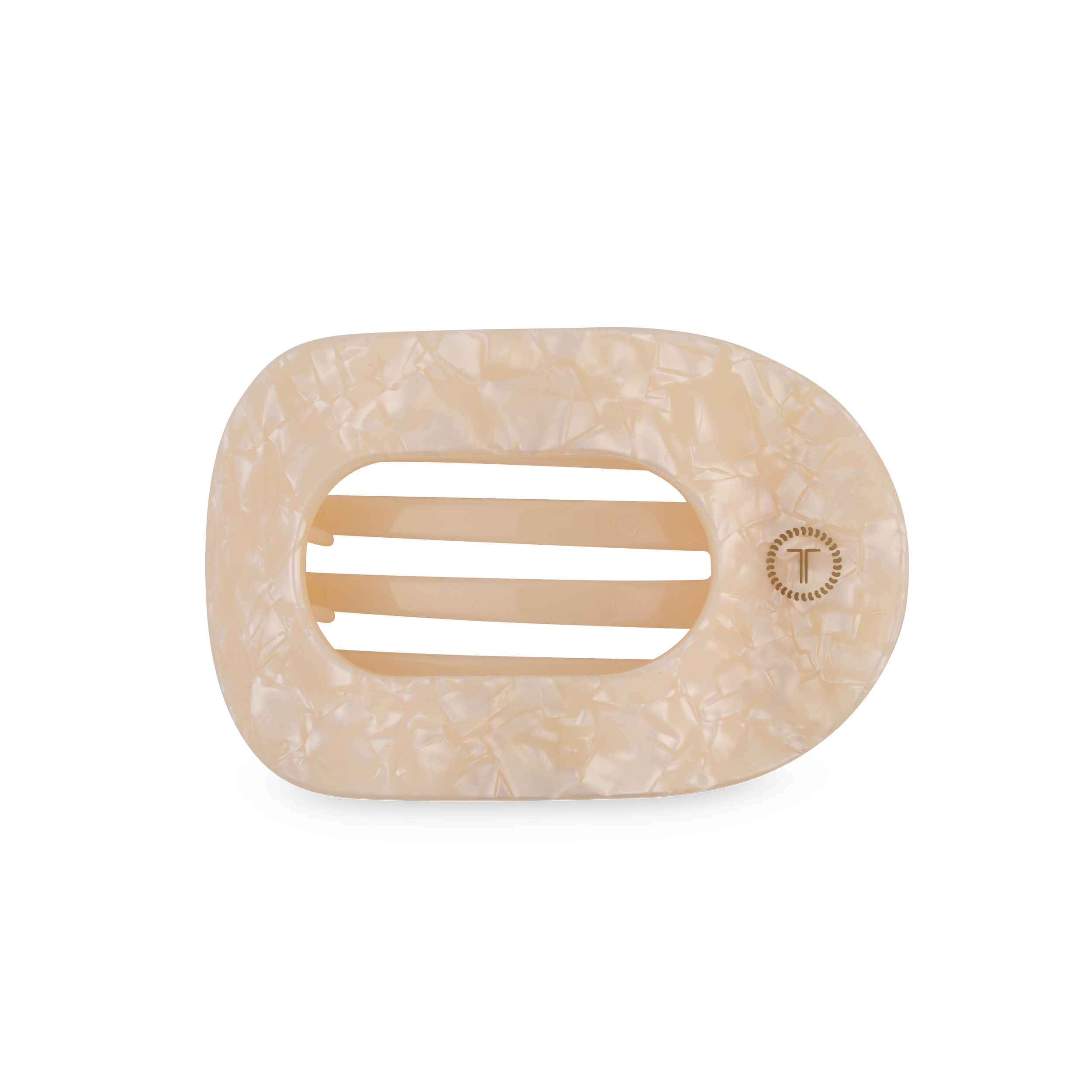 TELETIES - Flat Round Hair Clip | Medium | Soft Surf