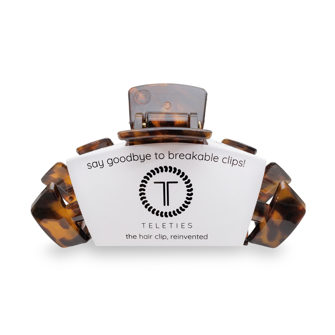 TELETIES - Classic Hair Clip | Large | Tortoise