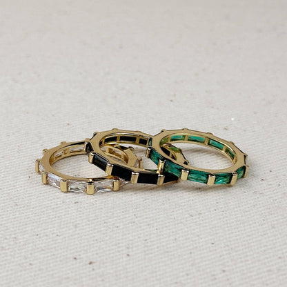 GoldFi - 18k Gold Filled Baguette CZ Band Ring