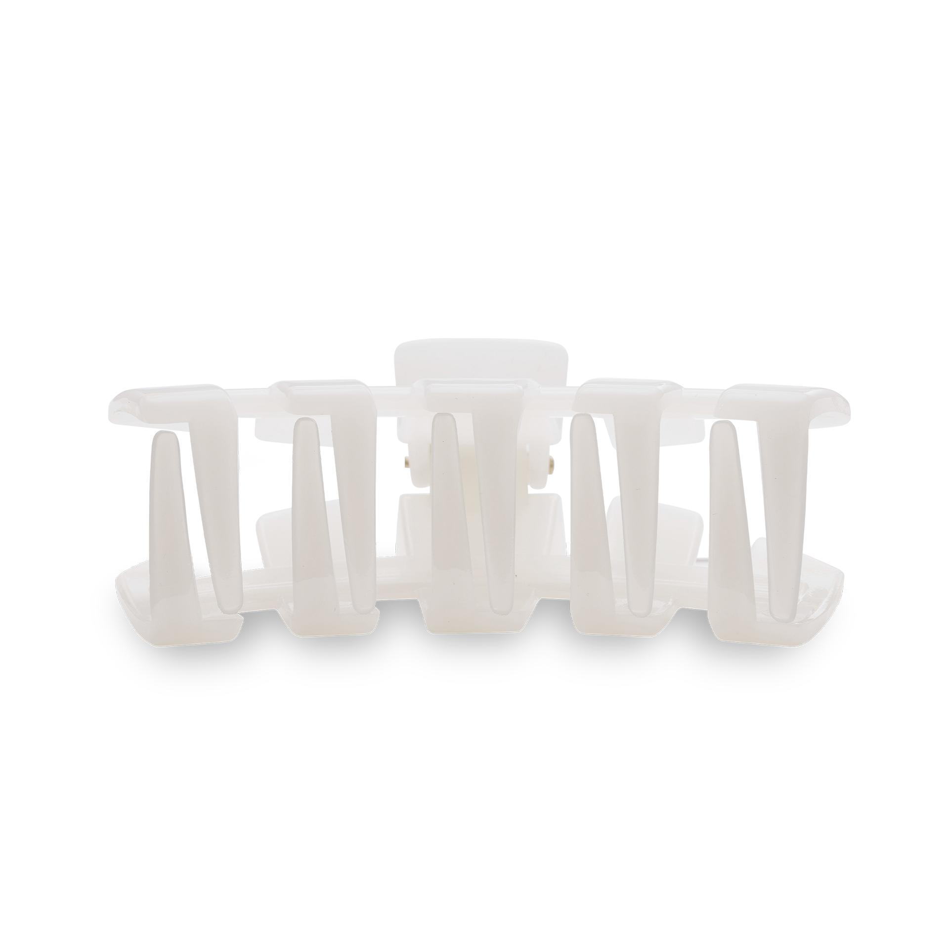 TELETIES - Classic Hair Clip | Small | Coconut White