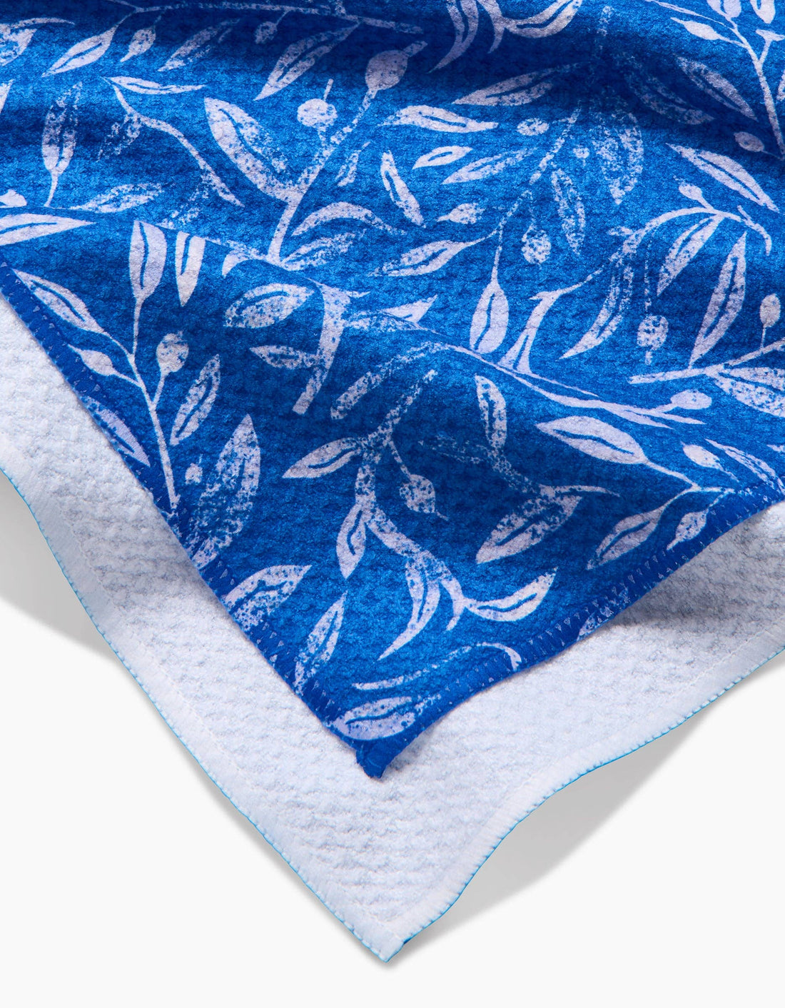 Hanukkah Leaves White Tea Towel