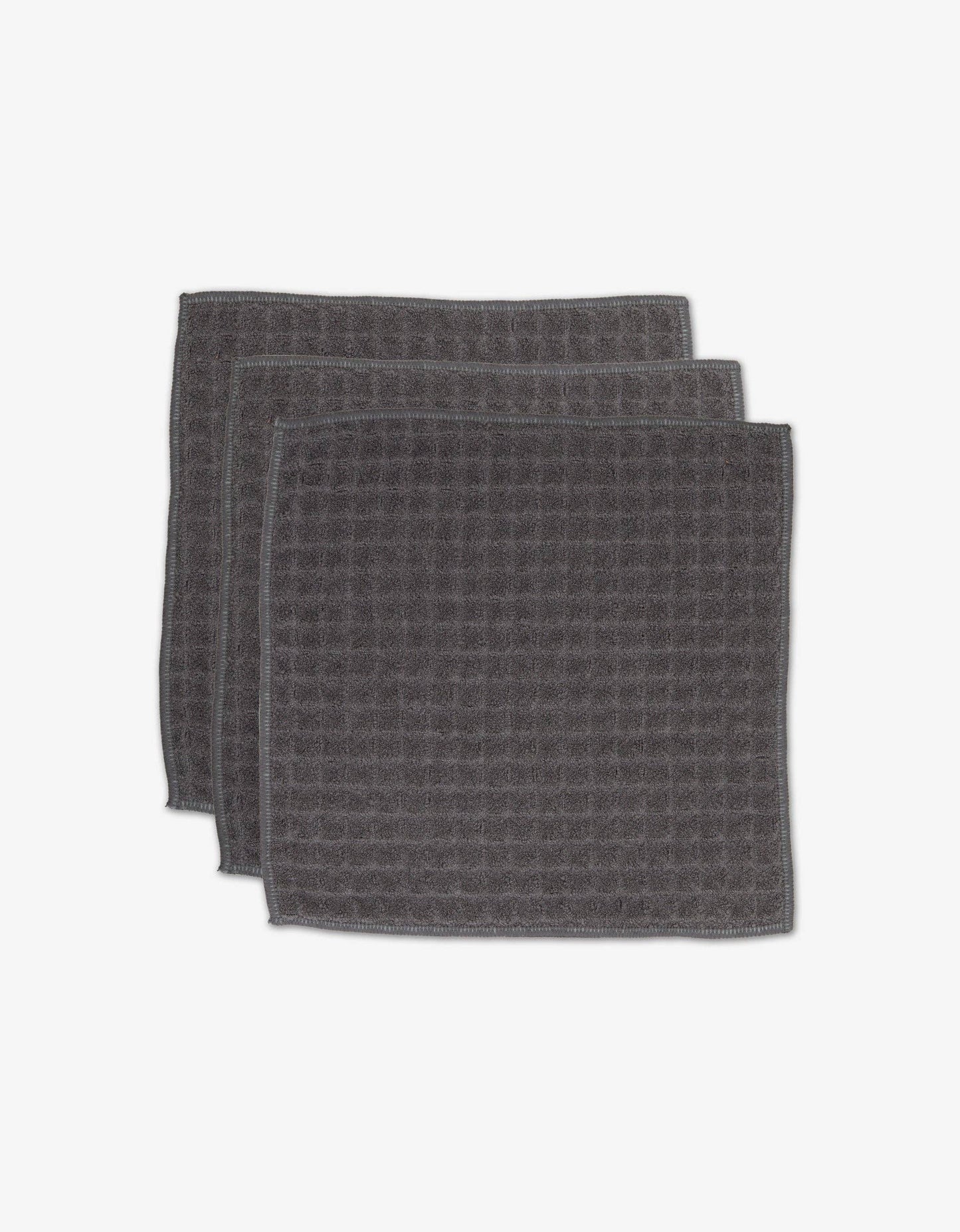 Charcoal Waffle Washcloth Set