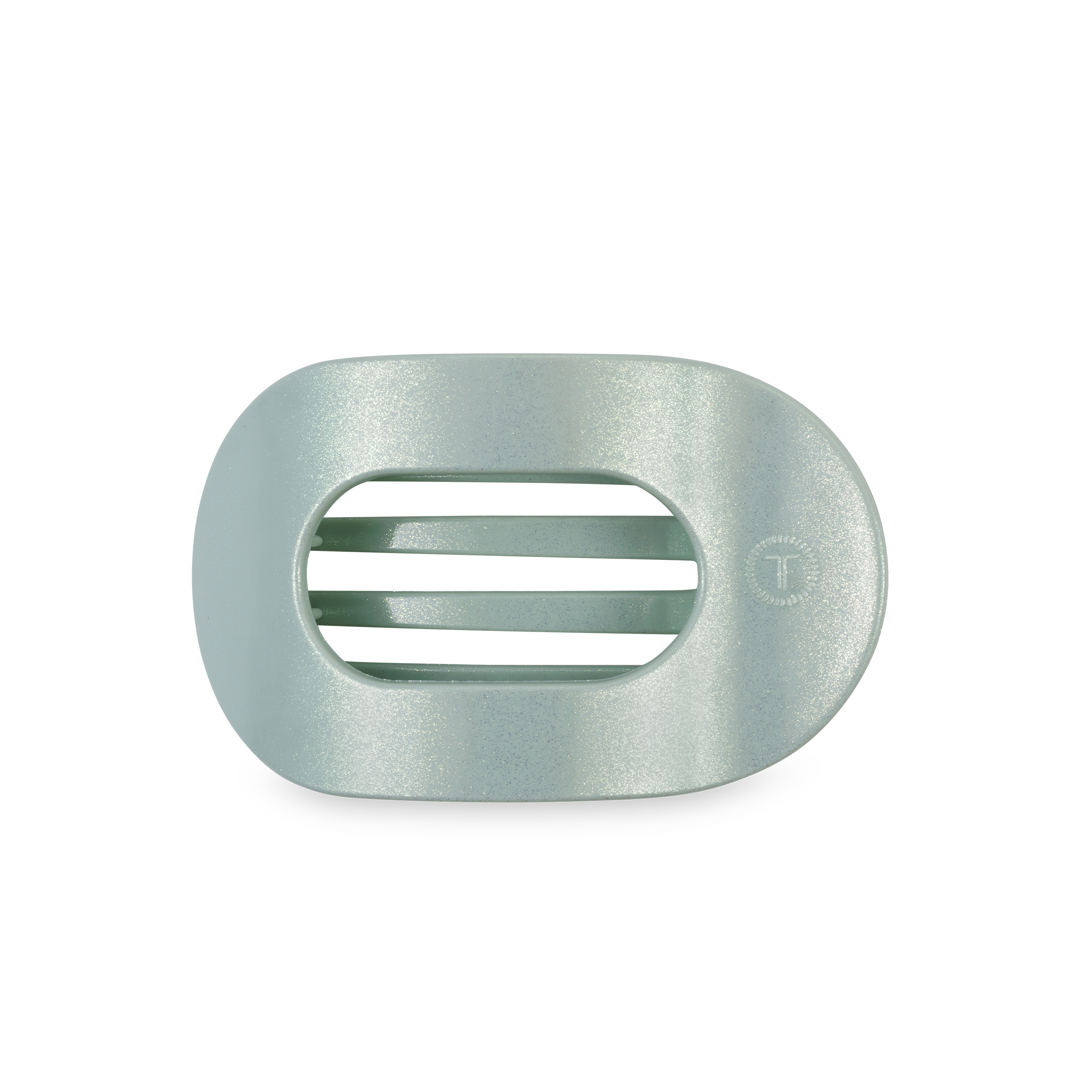 TELETIES - Flat Round Hair Clip | Medium | Dew Drop