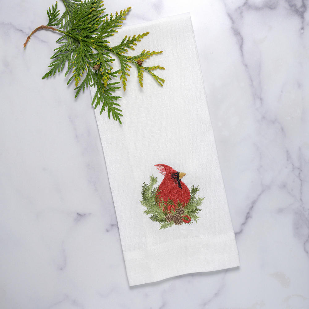 Christmas Cardinal Towel