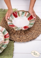 Candy Stripe Mini Freeform Bowl