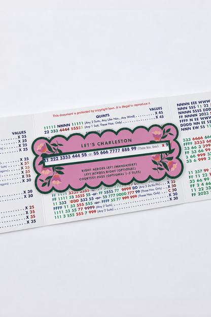 Girl Tribe Co - Mahjong Line Finder Tool for Standard and Large Size NMJL Cards - Pink
