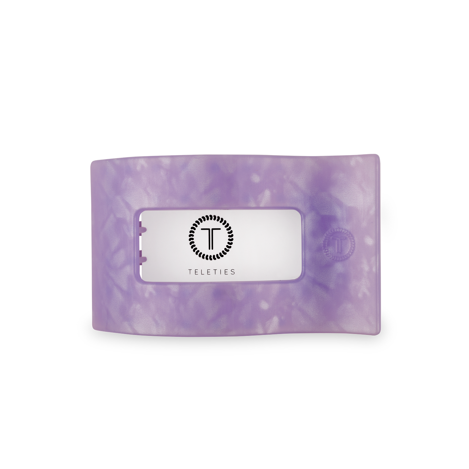 TELETIES - Flat Rectangle Hair Clip | Medium | Lavender Mist